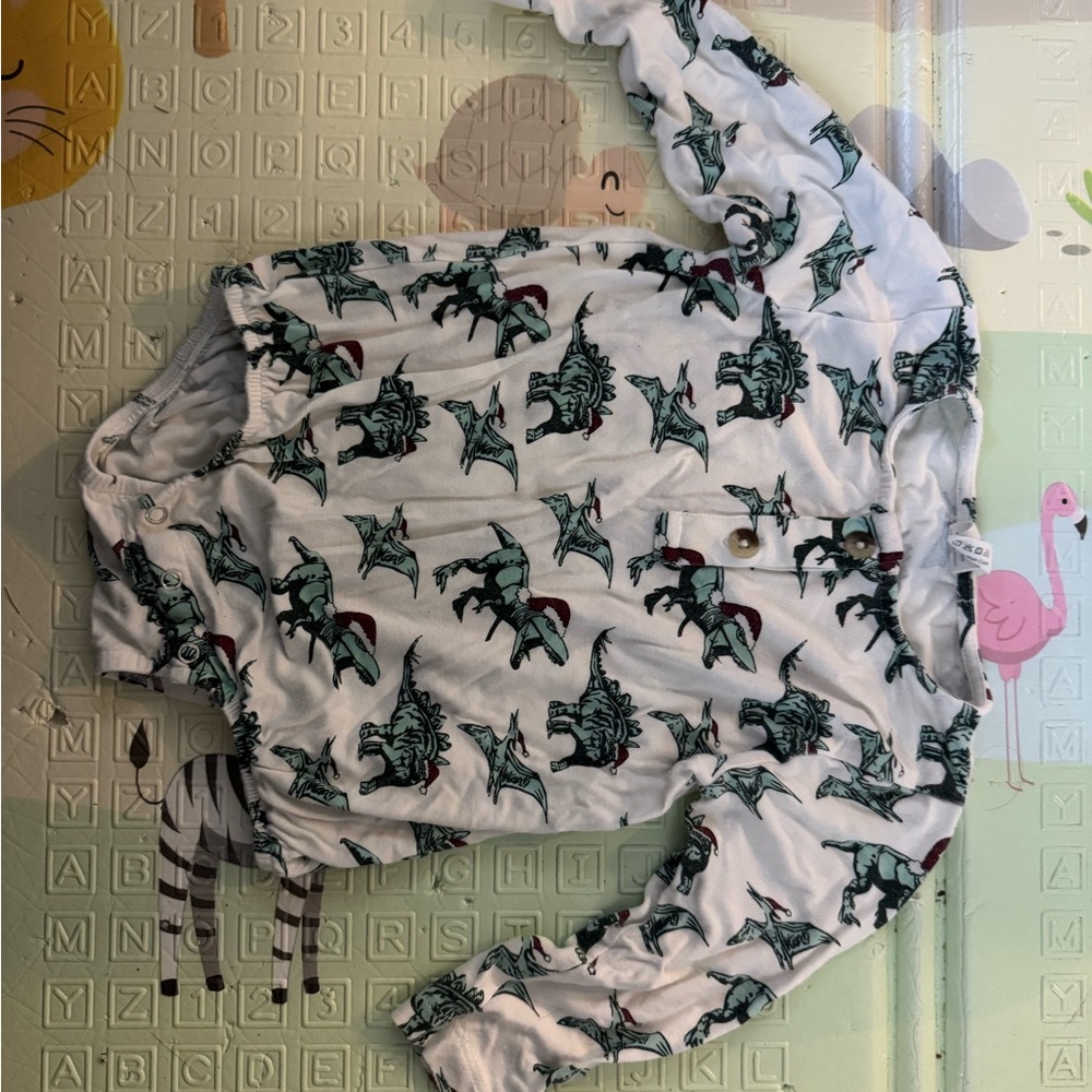 Kids Dinosaur Print Bamboo Bodysuit
